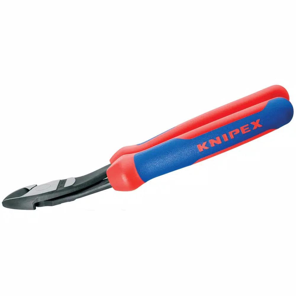 KNIPEX 8 in. High Leverage Angled Diagonal Cutting Pliers with Tether Attachment