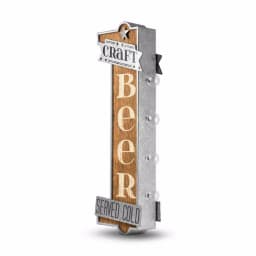Crystal Art Gallery Craft Beer Served Cold Metal Marquee LED Sign - Vintage Style thumbnail 2