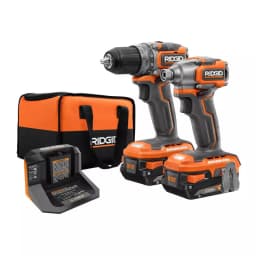RIDGID 18V SubCompact Brushless Drill Driver and Impact Driver Combo Kit with (2) 2.0 Ah Batteries thumbnail 1