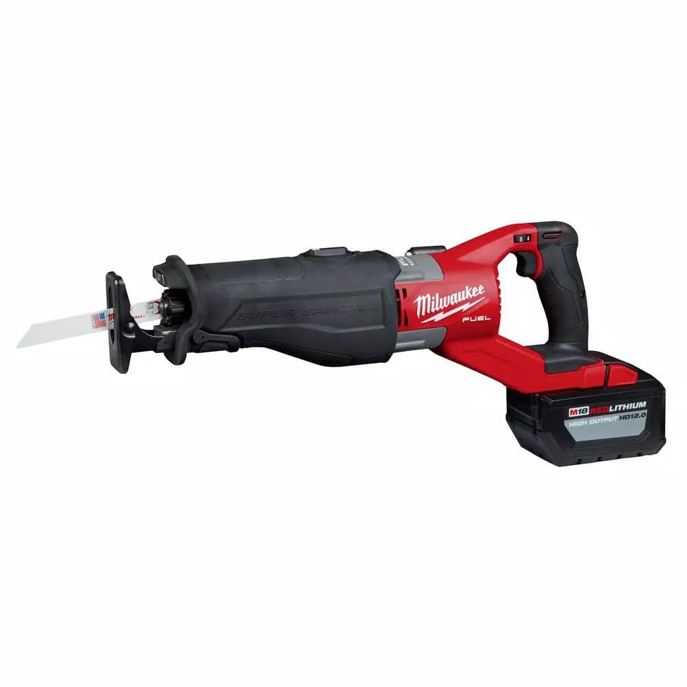 Milwaukee M18 FUEL SUPER SAWZALL Orbital Reciprocating Saw Kit with 12.0 Ah Battery