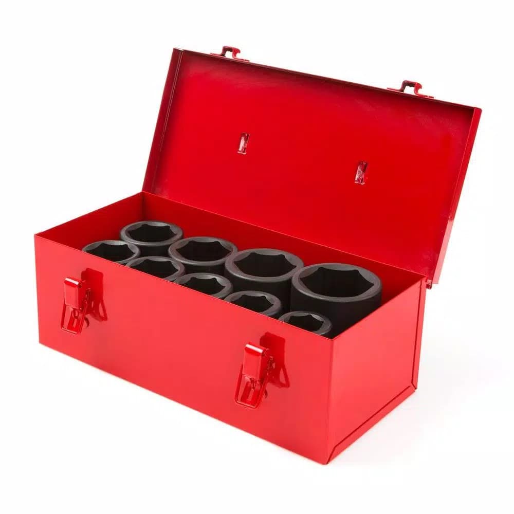 TEKTON 1 in. Drive 6-Point Deep Impact Socket Set, 9-Piece