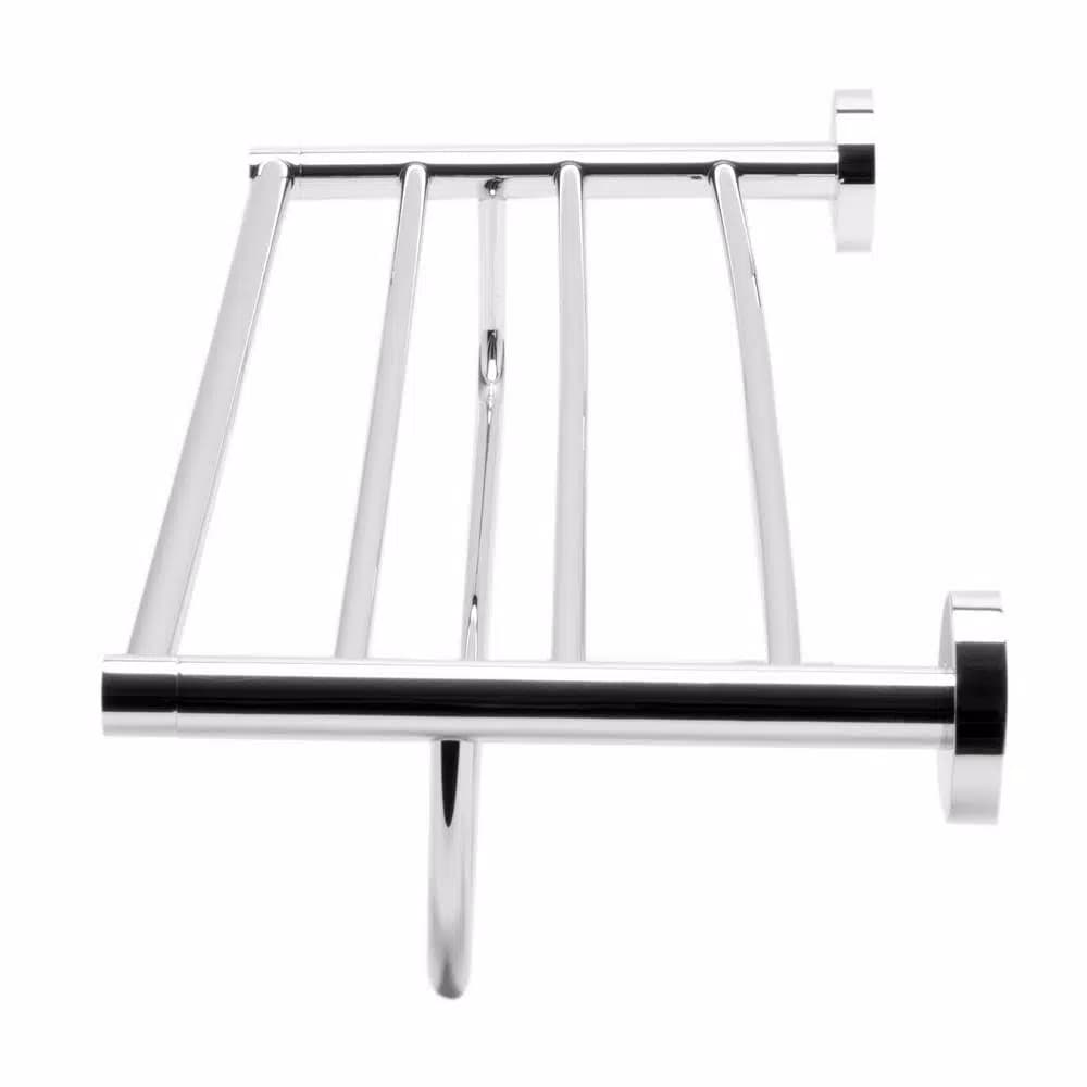 ALFI BRAND 25.75 in. Modern Wall Mount Towel Rack with Shelf, Polished Chrome