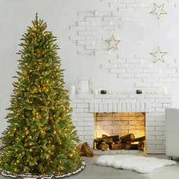 National Tree Company 7.5 ft. Tiffany Fir Slim Artificial Christmas Tree with 600 Clear Lights thumbnail 2