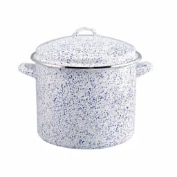 Paula Deen Enamel on Steel 12-Quart Stock Pot with Lid, White thumbnail 1