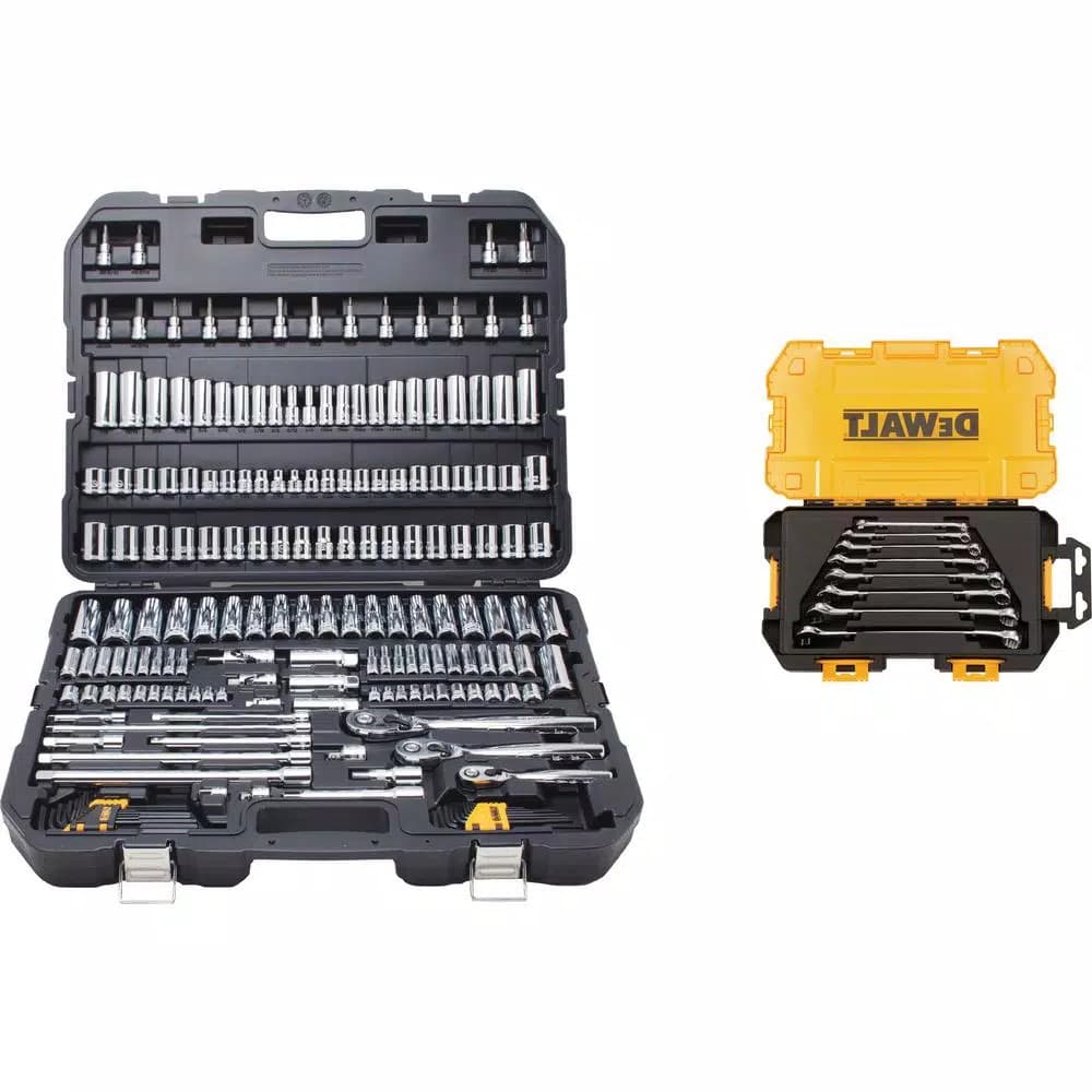 DEWALT 192-Piece Mechanics Tool Set with 8-Piece SAE Combination Wrench Set