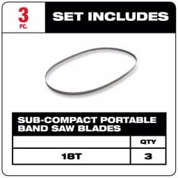 Milwaukee M12 Sub-Compact Portable Band Saw Blades, 18 TPI, 27 in. (3-Pack) thumbnail 2