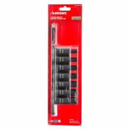 Husky 1/2 in. Drive SAE Hex Bit Impact Socket Set, 7-Piece thumbnail 4