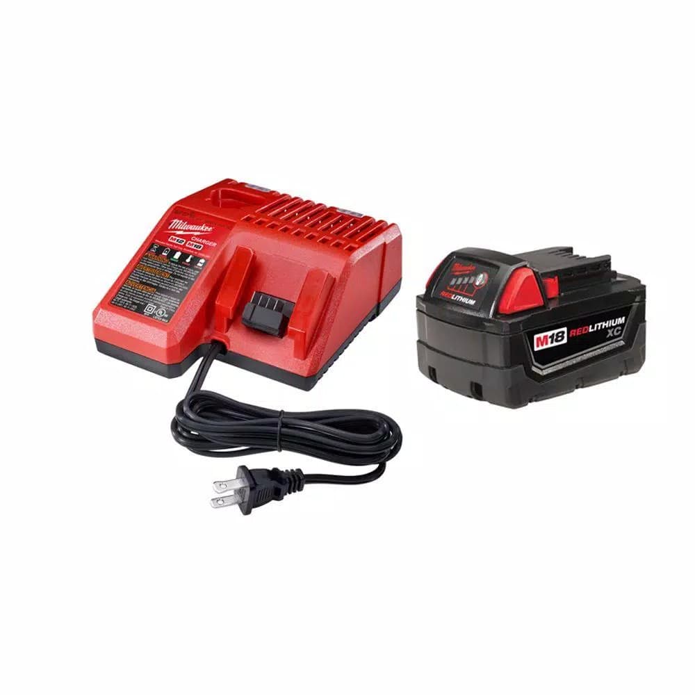 Milwaukee M18 18V 3.0Ah REDLITHIUM XC Battery and M12/M18 Multi-Voltage Charger Starter Kit