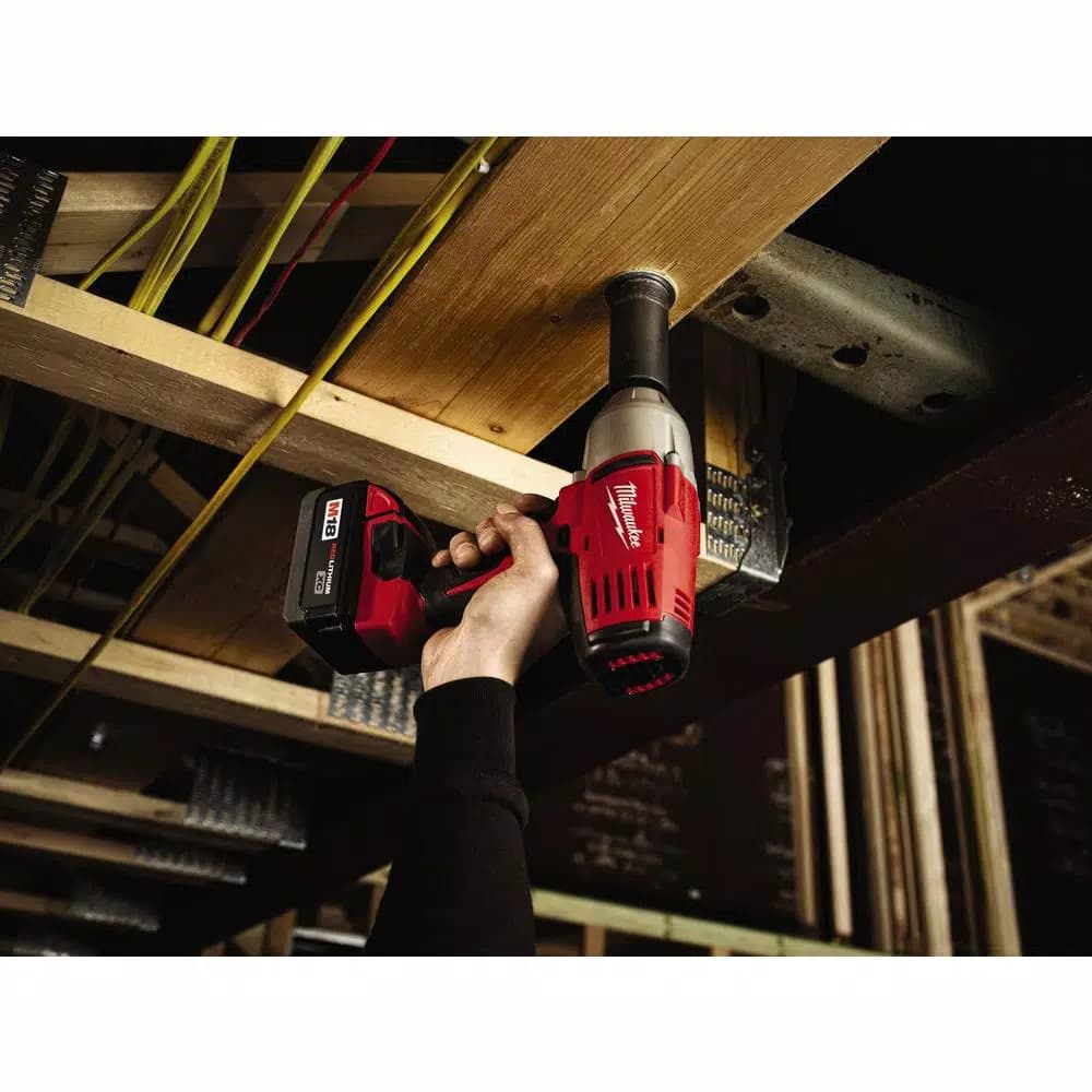 Milwaukee M18 18V Cordless 3/4 in. High-Torque Impact Wrench Kit with (2) 3.0Ah Batteries, Charger, and Hard Case