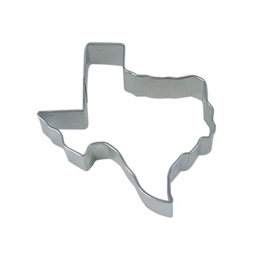 CybrTrayd-R&M 12-Piece Texas State Tinplated Steel Cookie Cutter & Recipe Set