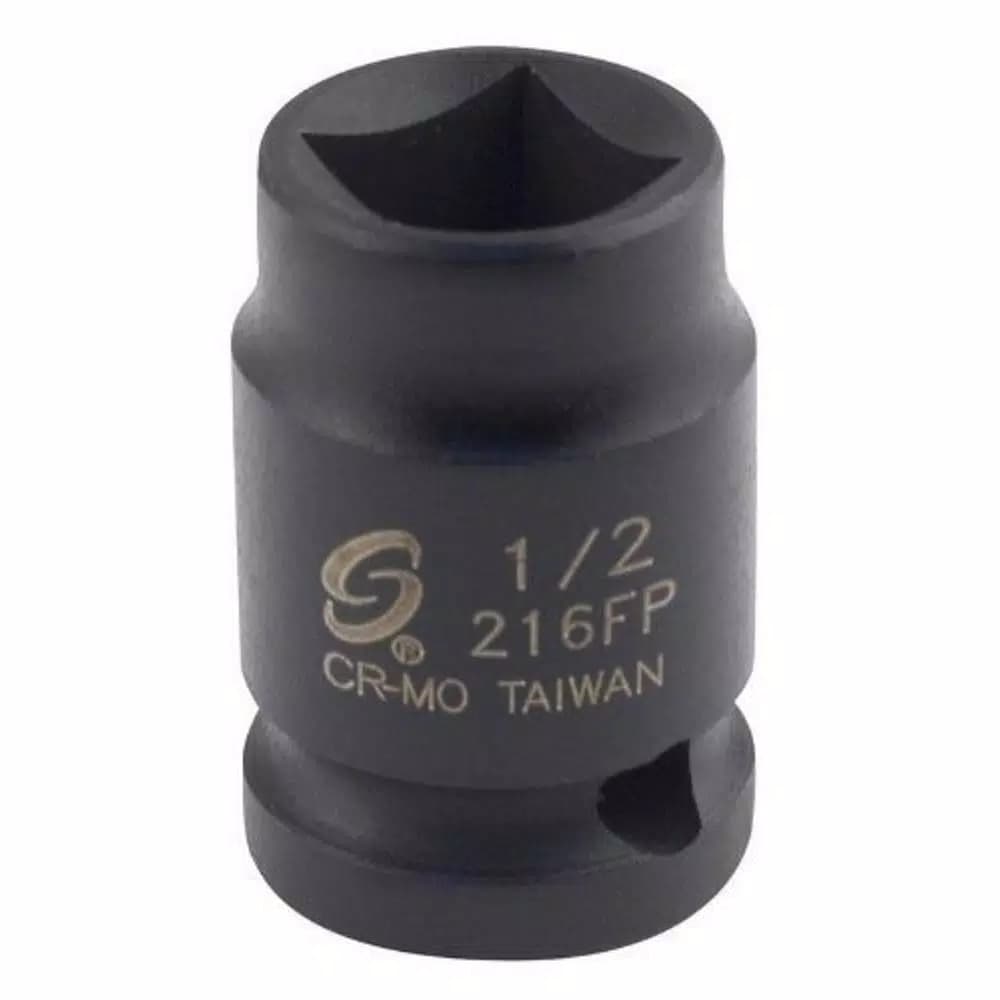 SUNEX TOOLS 7 mm 12-Point Hex Pipe Plug Socket, 1/2 in. Drive, Black Oxide Finish