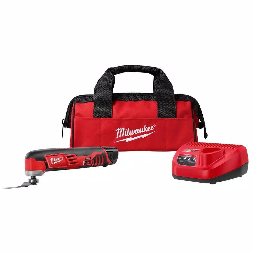 Milwaukee M12 12V Lithium-Ion Cordless Oscillating Multi-Tool Kit with 1.5 Ah Battery, Charger, and Accessories
