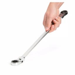 TEKTON 17 mm x 19 mm Extra Long Flex-Head Ratcheting Box End Wrench thumbnail 8