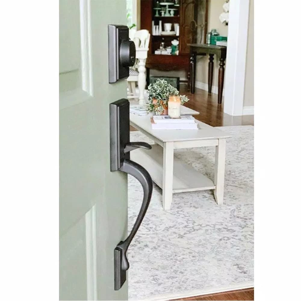 Delaney Kellington Delaney Satin Nickel Double Cylinder Deadbolt Entry Door Handleset