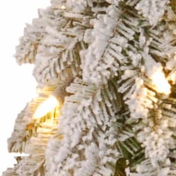 National Tree Company Forestree 5 ft. Slim Artificial Snowy Christmas Tree with 200 Clear Lights thumbnail 3