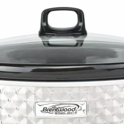 Brentwood Appliances 7 Qt. Stainless Steel Slow Cooker with Tempered Glass Lid thumbnail 3