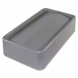 Genuine Joe Wall Hugger 23 Gal. Gray Trash Can Drop Shot Lid - Fits GJO60465 thumbnail 3