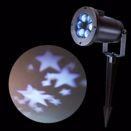 LUMABASE White Stars LED Projector Light - Rotating Indoor/Outdoor Holiday Decor thumbnail 1