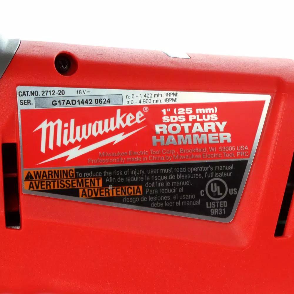Milwaukee M18 FUEL 1 in. SDS-Plus Rotary Hammer and Deep Cut Band Saw 2-Tool Combo Kit