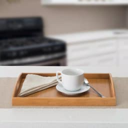 Home Basics Natural Bamboo Serving Tray, 16.87 x 11.62 in, Tan thumbnail 3