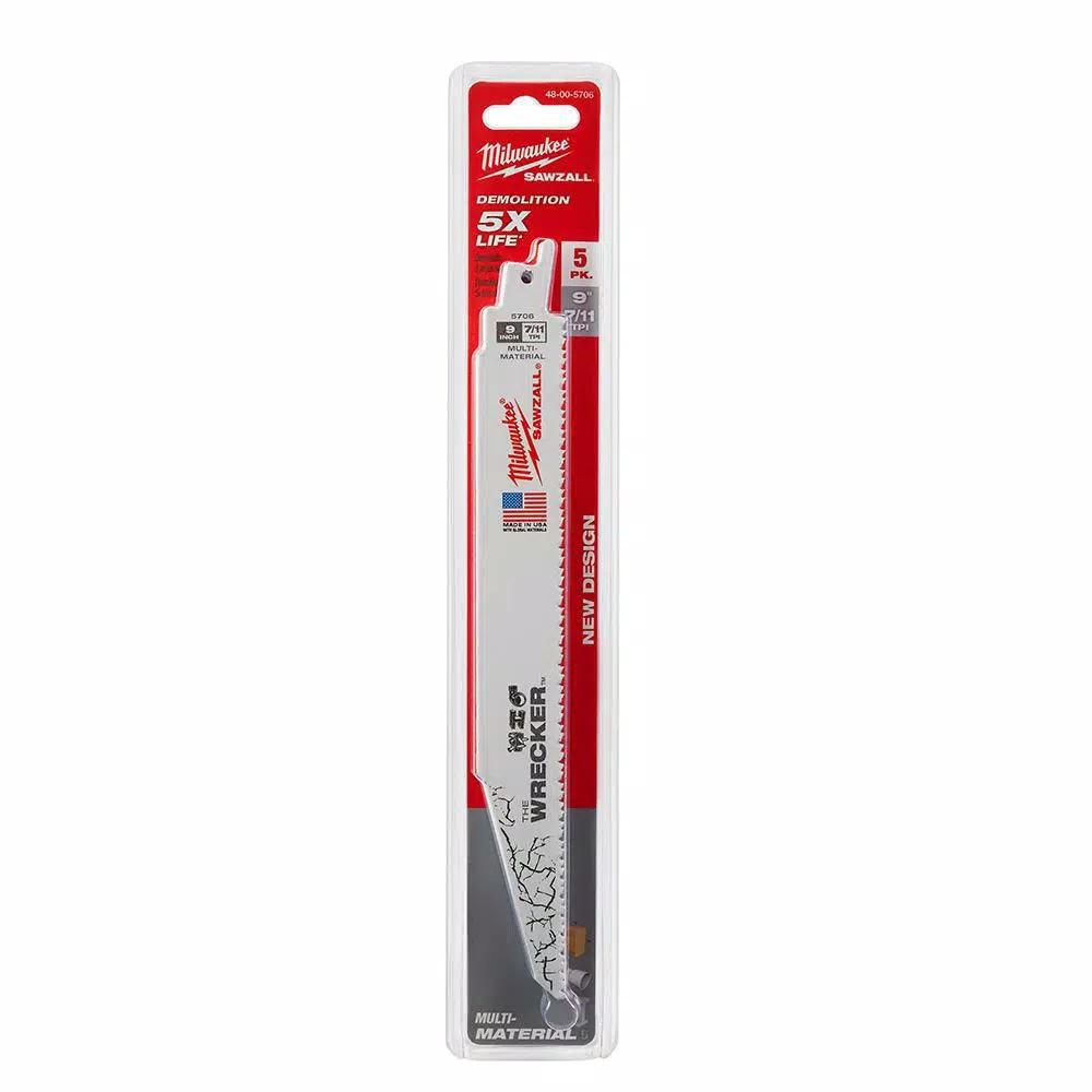 Milwaukee SAWZALL 15-Piece Reciprocating Saw Blade Set with Wrecker Demolition Blades