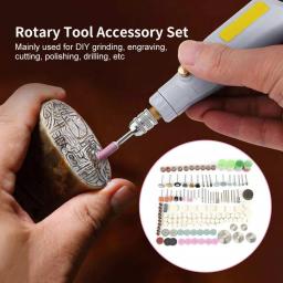 Stark 228-Piece Rotary Tool Accessory Kit for Cutting, Grinding, Engraving, and Polishing with Wooden Storage Box thumbnail 3