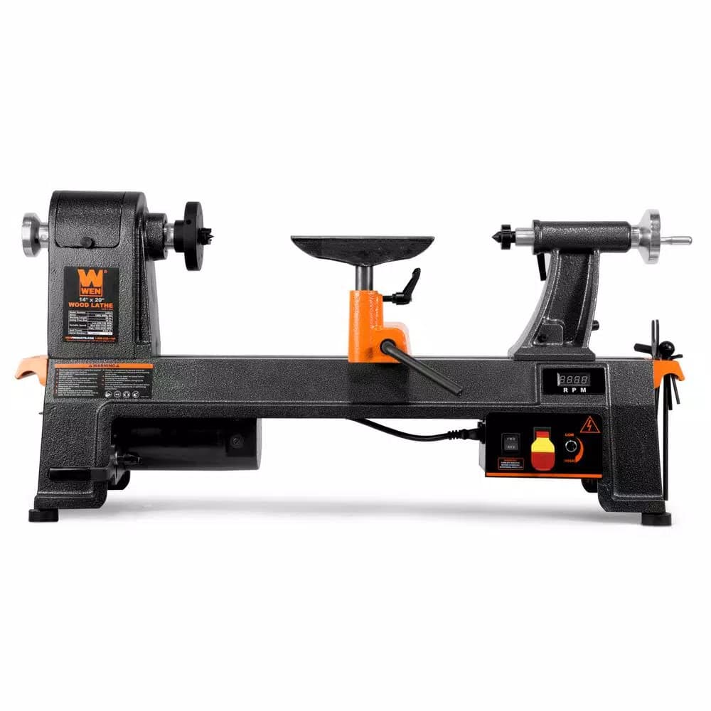 WEN 14 in. x 20 in. Variable Speed Benchtop Wood Lathe, 6 Amp
