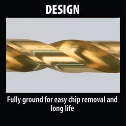 Makita 1/8 in. Titanium Coated HSS Twist Drill Bit with 1/4 in. Hex Shank thumbnail 3