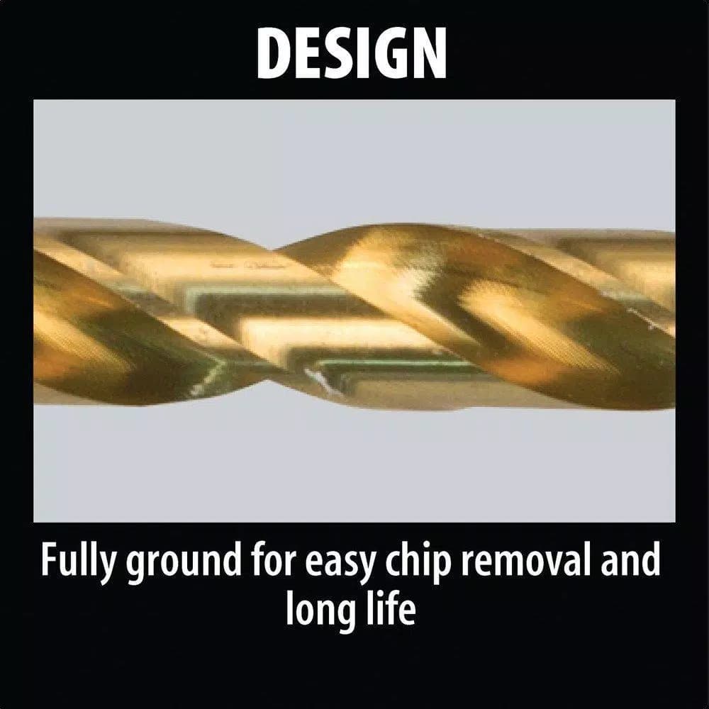 Makita 1/8 in. Titanium Coated HSS Twist Drill Bit with 1/4 in. Hex Shank