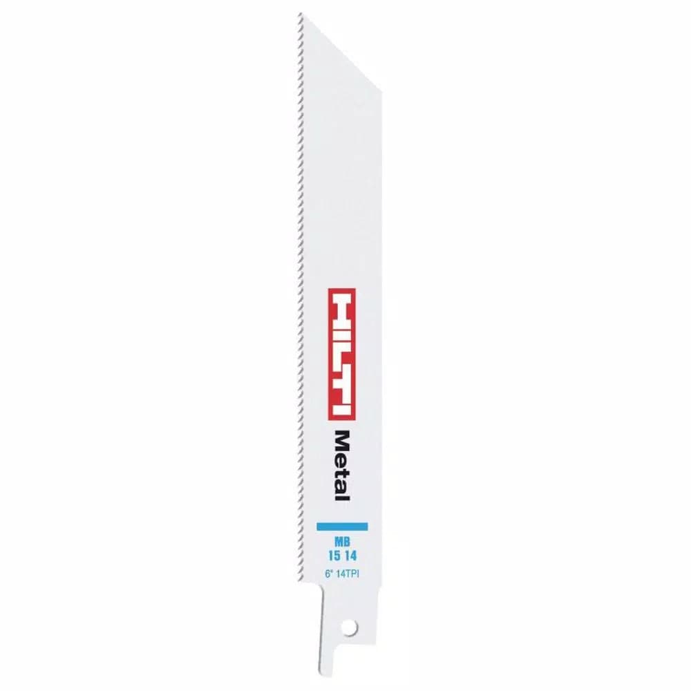 Hilti MB 15 Metal Cutting Reciprocating Saw Blades, 6 in., 14 TPI, 5-Pack