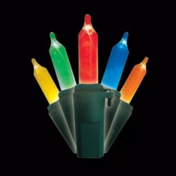 Brite Star 50-Count Multi-Color Mini LED Christmas Lights, Warm Glow, Indoor/Outdoor thumbnail 1