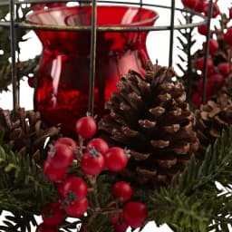 Nearly Natural Pine Berry Birdhouse Candelabrum Holiday Indoor Tabletop Decor thumbnail 3