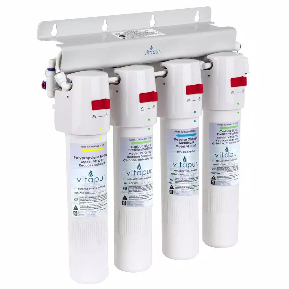 Vitapur 4-Stage Quick Connect Reverse Osmosis Water Filtration System, 20.3 GPD