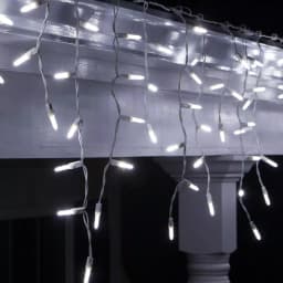 Wintergreen Lighting 7 ft. 70-Light M5 LED Cool White Icicle Light Set thumbnail 2