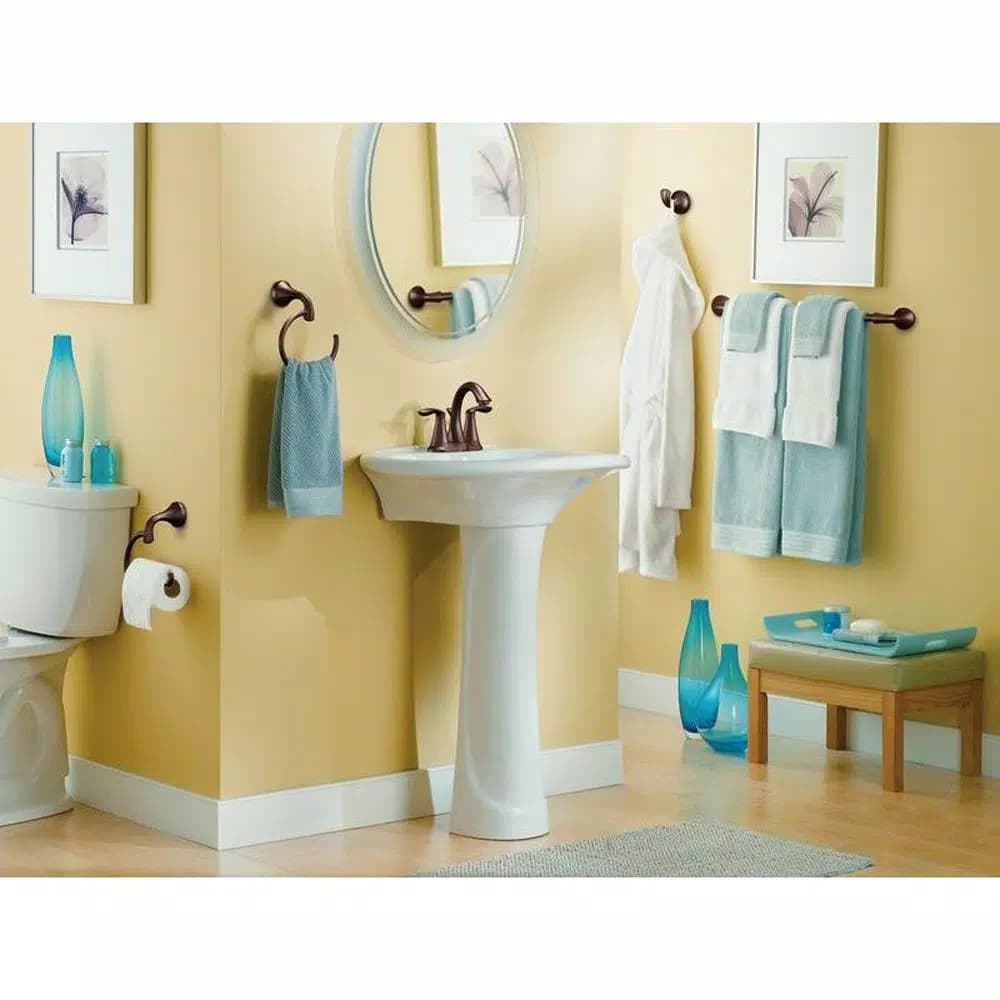 MOEN Eva 24 in. Single Towel Bar in Oil Rubbed Bronze