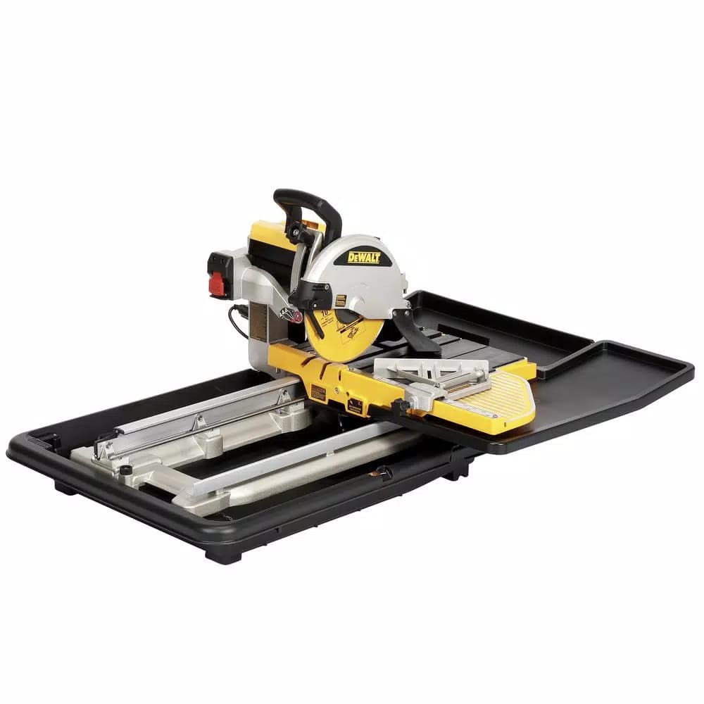 DEWALT 10 in. Wet Tile Saw with Stand, 1.5 HP Motor, 24 in. Ripping Capacity