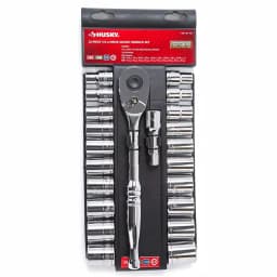 Husky 22-Piece 1/2 in. Drive Ratchet and SAE/Metric Socket Set thumbnail 2