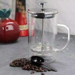 Mr. Coffee Hyland 20 oz French Press Coffee Maker with Scoop, Clear Glass thumbnail 3