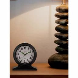 La Crosse Clock Co. Silent Sweep Black Mantel Alarm Clock with Luminous Hands thumbnail 7