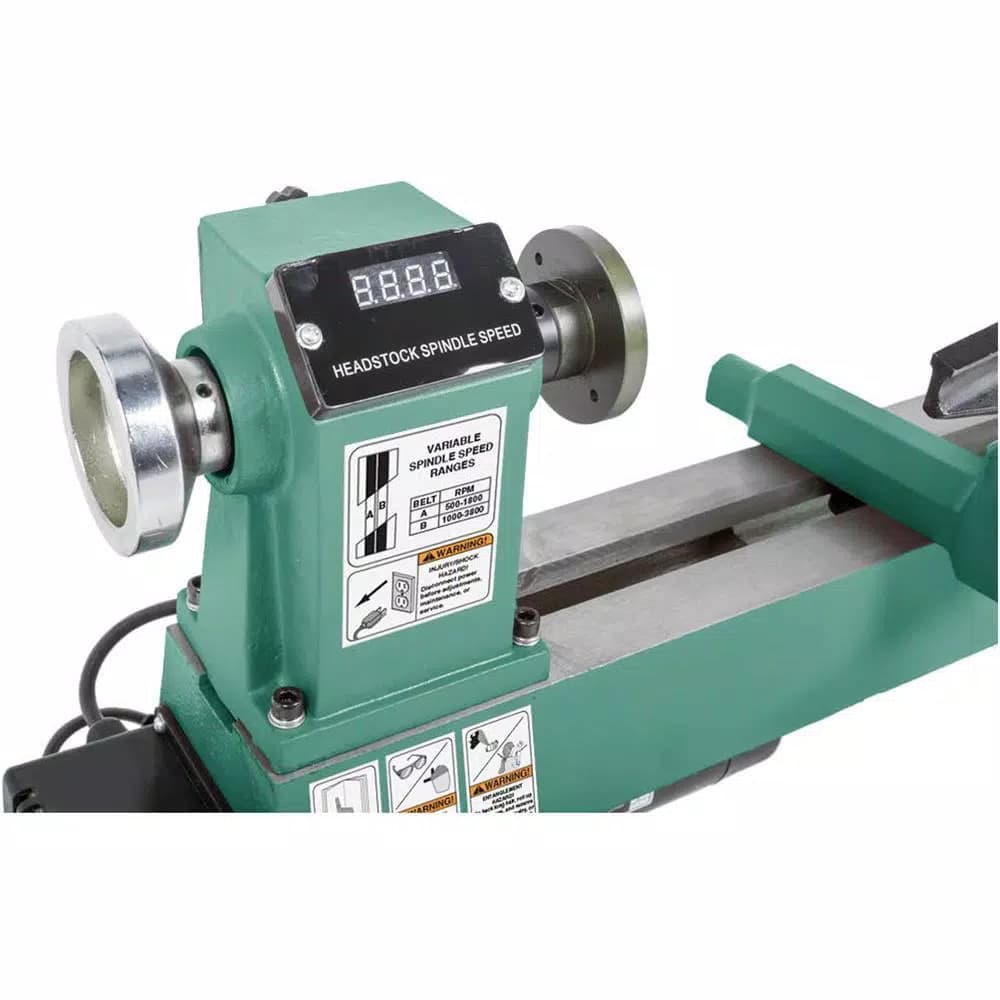 Grizzly Industrial 10 in. x 18 in. Variable-Speed Wood Lathe with Digital Readout