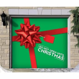 My Door Decor 7 ft. x 8 ft. Don't Open Until Christmas Garage Door Mural Banner thumbnail 2