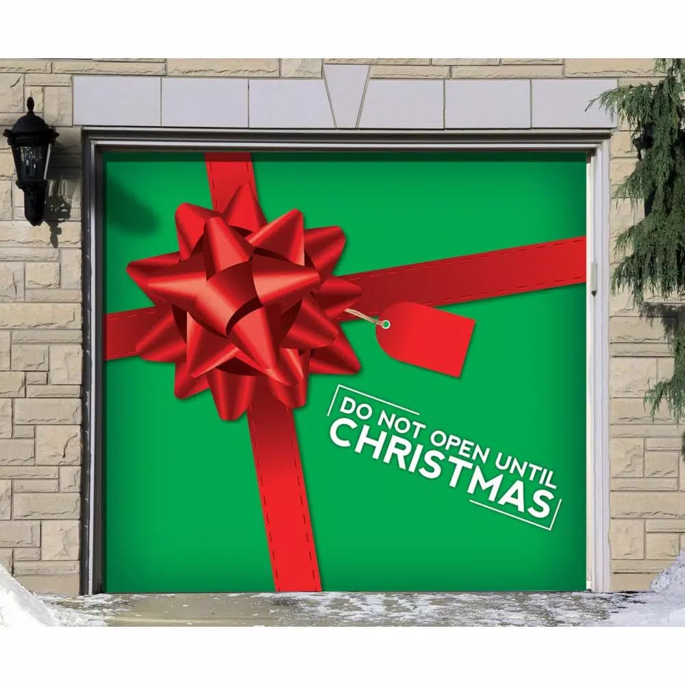 My Door Decor 7 ft. x 8 ft. Don't Open Until Christmas Garage Door Mural Banner