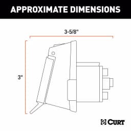 CURT 7-Way Round Trailer Connector Socket - Vehicle Side thumbnail 4