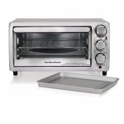 Hamilton Beach 1100-Watt 4-Slice Stainless Steel Countertop Toaster Oven thumbnail 1