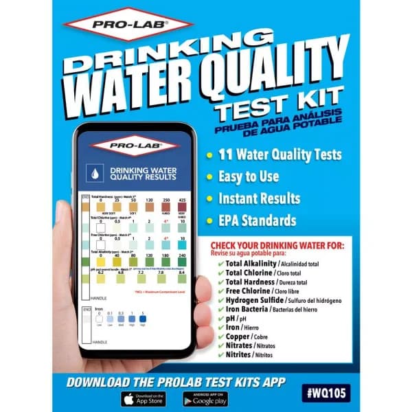 PRO-LAB Drinking Water Quality Test Kit - 11-in-1 Laboratory Grade Water Testing Strips