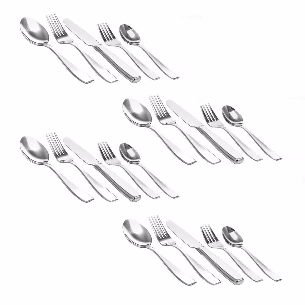 Gibson Castleford 20-Piece Mirror Polish Stainless Steel Flatware Set, Service for 4