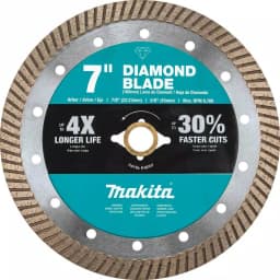 Makita 7 in. Turbo Rim Diamond Blade for Concrete, Brick, and Block thumbnail 1