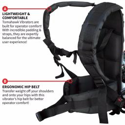 Tomahawk Power Tomahawk 1.6 HP Honda Gas Powered Concrete Vibrator with 10 ft. Flex Shaft Backpack thumbnail 6