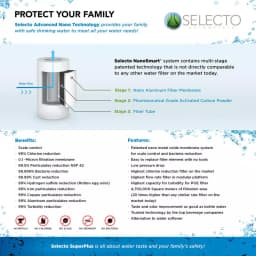 Selecto SuperPlus 20 in. Single Canister 3-Stage Whole House Water Filtration System thumbnail 6