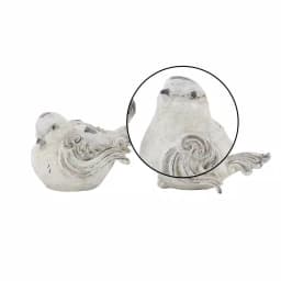 LITTON LANE 8 in. x 12 in. Decorative Bird Sculptures in Distressed White Polystone (Set of 2) thumbnail 3